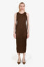 Pleats Please Issey Miyake Brown Sleeveless Dress Size 3