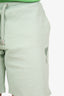 Ami Green Heart Embroidery Drawstring Track Shorts Size M Mens