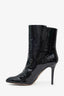 Versace Black Patent Leather Medusa Heeled Boots Size 39