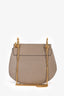 Chloe Grey Leather Medium Drew Crossbody Bag