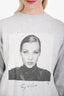 Anine Bing Grey Cotton 'Kate Moss' Graphic Sweatshirt Est Size S