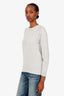 Brunello Cucinelli Grey Cashmere Wool Blend Crew Neck Sweater Estimated Size XS