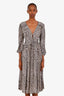 Maje Leopard Print Long Sleeve Maxi Dress Size 36