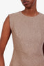 Brunello Cucinelli Nude Cashmere Sequin Sleeveless A-Line Mini Dress Size XS