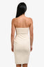 Giambattisa Valli Cream Silk Strapless Mini Dress Size XS