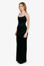 House of CB Black Beaded Strapless Maxi Dress Size S