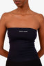 Miu Miu Navy Wool Logo Tube Top Size 36