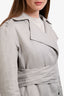 Remain Birger Christensen Grey Linen Trench Coat Size 4