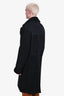 Prada 2022 Black Sheepskin Suede Shearling Coat Size 50 Mens