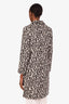Maje Leopard Print Wool-Blend Coat Size 36