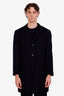 Manteau bleu marine personnalisé Loro Piana en laine/cachemire, à simple boutonnage, taille 50 homme