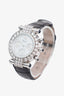 Chopard 18K White Gold Diamond Set Imperiale Chronograph Quartz Movement Watch With Black Crocodile Strap