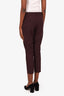 Theory Burgundy Wool Straight Leg Pants Size 4