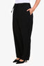 Sofie D'Hoore Navy Blue Wool Drop Waist Trousers Size 42