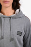 Dolce & Gabbana Grey/Cream Cotton Satin Hoodie Size 44