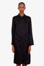 Off-White Black Logo Button Up Dress Size 38