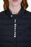 Moncler Black Rubber Trimmed Logo Zip Quilted Puffer Jacket Size 4