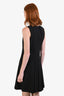 Theory Black Wool Pleated Sleeveless Dress Size 4