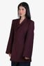 Source Unknown Burgundy 'Corrin' Wrap Blazer Size S