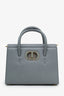 Christian Dior Grey Leather 'St.Honore' Tote Bag with Strap