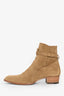 Saint Laurent Beige Suede Buckle 'Wyatt Jodhpur' Ankle Boot Size 43 Mens