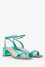 Miu Miu Green Patent Leather Block Heels Size 37
