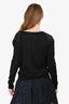 Hermès Black/Red/Blue Cashmere Silk Patterned Top Size 36