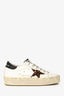 Golden Goose White/Black Leather Leopard Print Star 'Hi Star' Sneakers Size 35
