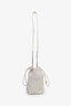 Saint Laurent 2019 Cream Leather 'Mini Teddy' Bucket Bag with Pouch