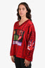 Vivienne Westwood Red Anglomania Graphic Long Sleeve Top Size S