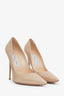 Jimmy Choo Beige Patent Leather Heels Size 38.5