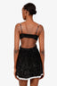 Shushu Tong Black Sequin Lace Trimmed Mini Dress Size 8