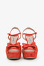 Miu Miu Coral Peep-Toe Bow Heels Size 36.5