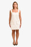 Gucci Terrycloth GG Monogram Button Detail Sleeveless Mini Dress Size M