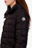 Moncler Black Quilted Flammette Long Down Coat Size 1