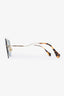 Miu Miu Gold Tone Frame Gradient SMU52S Butterfly Sunglasses