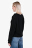 Khaite Black Cashmere Blend V Neck Collared Sweater Size S