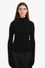Balenciaga Black Long Sleeve 'Gloves' Turtleneck Top Size L