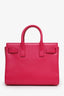 Saint Laurent Pink Calfskin Leather Small Sac de Jour Bag with Strap
