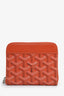 Goyard Orange Goyardine Matignon Mini Compact Wallet
