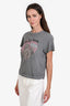 Re/Done Grey Cotton 'Lucky You' Short Sleeve T-Shirt Size S
