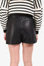 Rag & Bone Black Lambskin Leather High Waisted Shorts Size 8