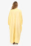 Jil Sander Yellow Silk Blend Long Shirt Dress Size 40