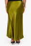 Sies Marjan Green Satin Maxi Skirt Size 10