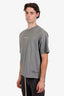 Acne Studios Slate Grey Mended Logo T-Shirt Size S Mens