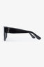 Saint Laurent Black YSL Logo Round Frame Sunglasses