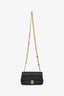 Pre-loved Chanel™ 2019-20 Black Caviar Quilted Leather Mini Camilla Flower Crush Single Flap