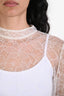 Frame White Lace Mock Neck Blouse Size S