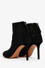 Alaïa Black Perforated Suede Ankle Boots Size 36