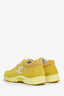 Pre-loved Chanel™ 19S Yellow Suede CC Logo Low Top Chunky Sneaker Size 40.5